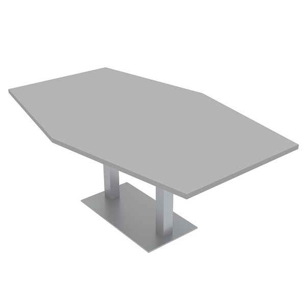 45.25 in W, 84 in L, 29 in H, Engineered Wood Top, Grey